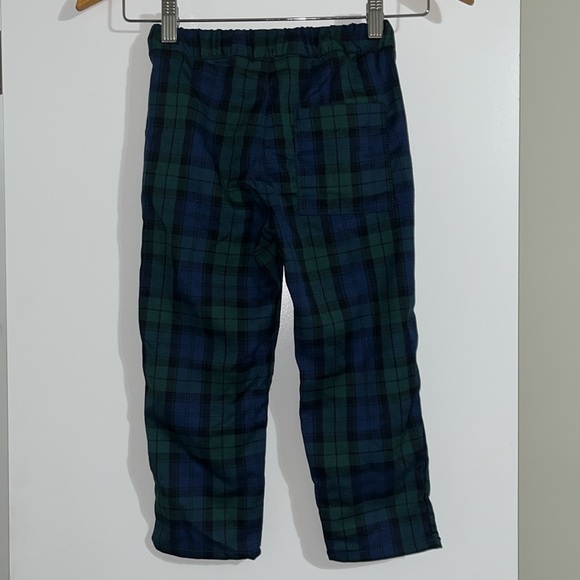H&M Boys US 4T CA 3-4A Plaid Green/Blue Pants w Pockets x 2 front 1 back NWT $26 - Picture 4 of 14